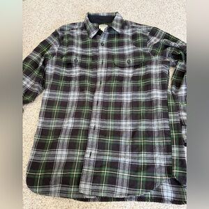 NWOT ORTON BROTHERS Midweight Plaid Long Sleeve Flannel Shirt Size L